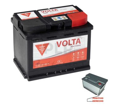 Batería De Coche 12v 60Ah 480A EN Standard Volta - L600D