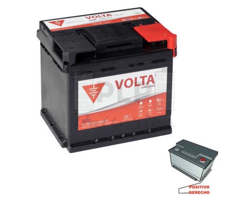 Car Battery 12v 50Ah 400A EN Classic Volta - C500D