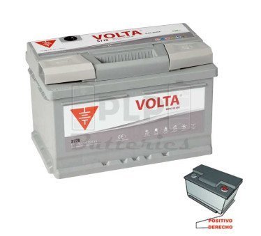 Batería De Coche 12v 77Ah 750A EN Silver Volta - S770D