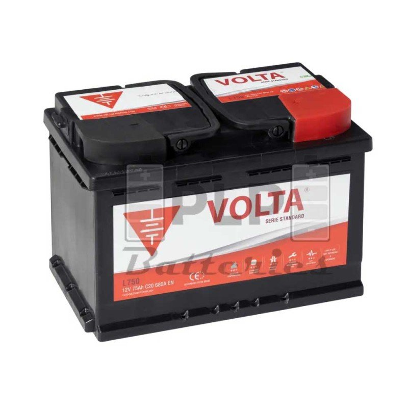 Batería de Coche 12v 75Ah 680A EN Standard Volta L750D