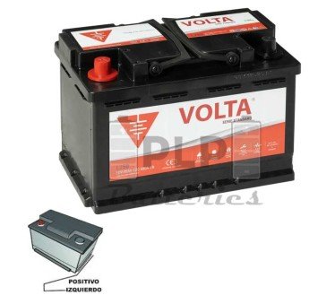 Batería de Coche 12v 75Ah 680A EN Standard +Izq Volta L750I