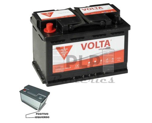 12v 75Ah 680A EN Standard +Izq Car Battery Volta L750I