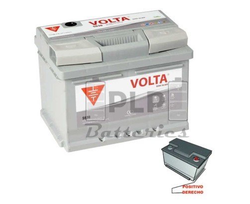 Car Battery 12v 63Ah 630A EN Silver Volta S630D