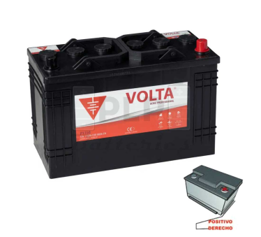 Batería Vehiculo Profesional 12v 115Ah 800A EN Profesional Volta - P1150D