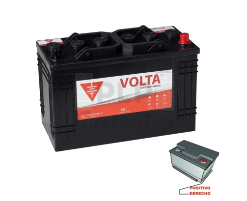 Professional Vehicle Battery 12v 115Ah 800A EN Professional Volta - P1150D