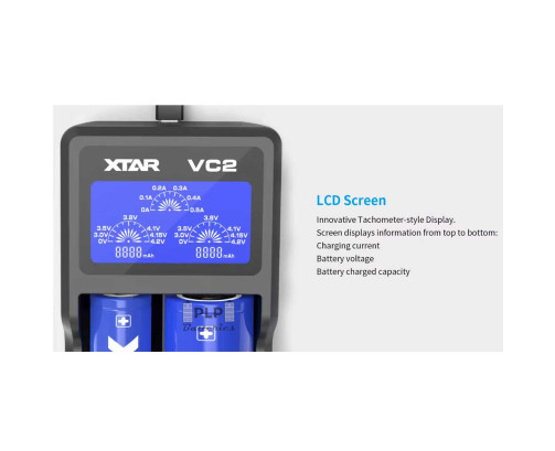 XTAR VC2 Charger LCD